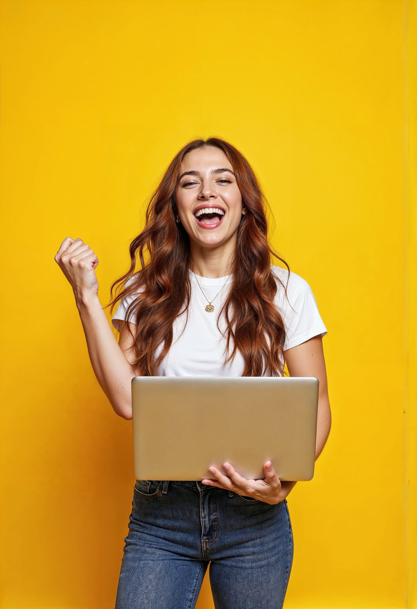 portrait person promoting marketing campaign